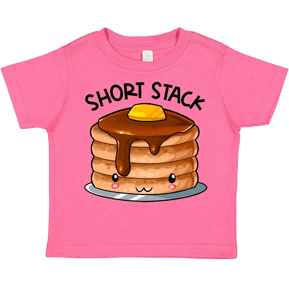 Inktastic Cute Pancake Breakfast Toddler T-Shirt - Adorable Kids Graphic Tee for Boys & Girls - Perfect for Family Breakfast, Weekend Outfits & Playdates