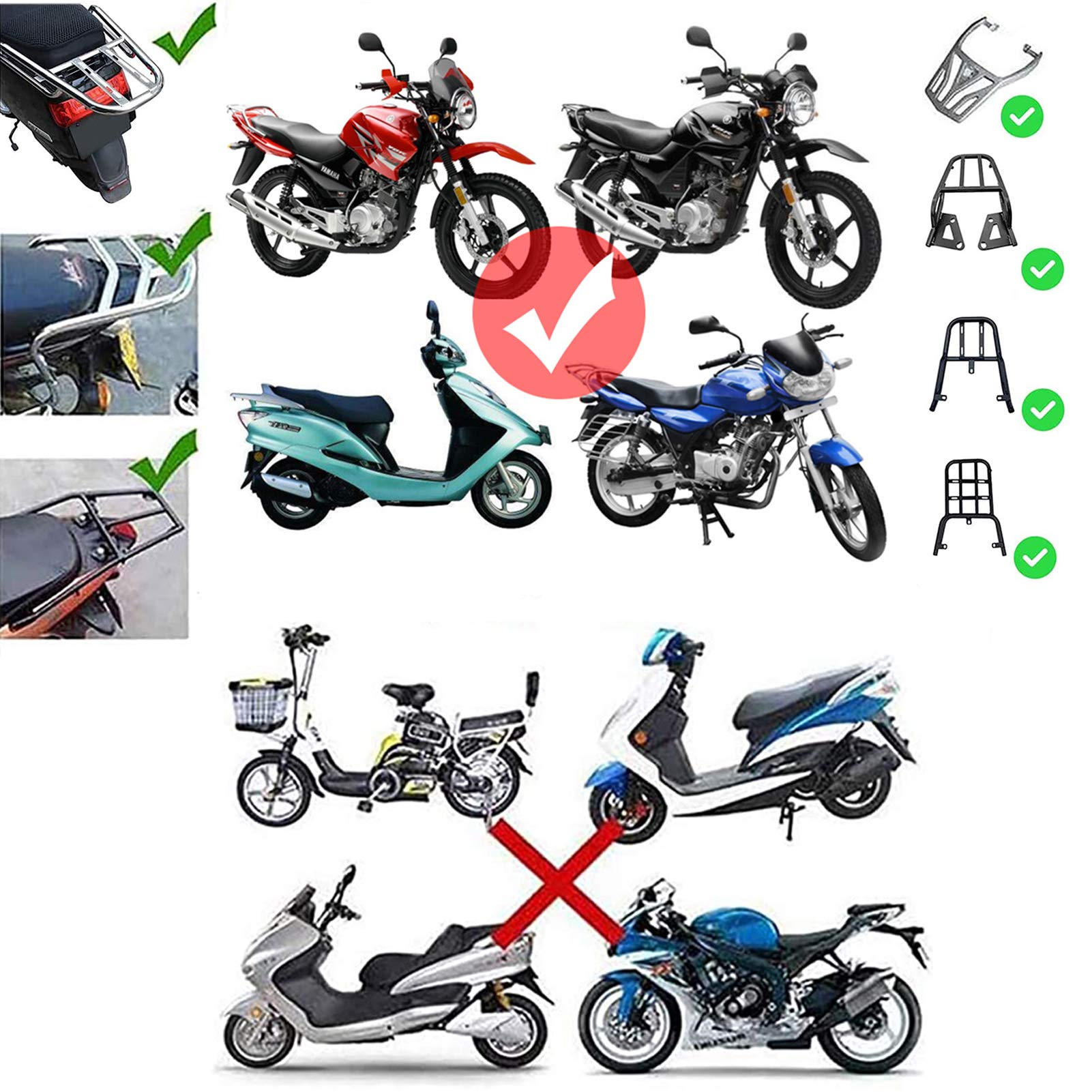 JKGHK 30L Motorcycle Top Box with Universal Mounting Hardware - Waterproof Helmet Storage Case for Scooter/Moped, Includes Soft Backrest & Lining - Perfect for Commuting, Touring & Road Trips