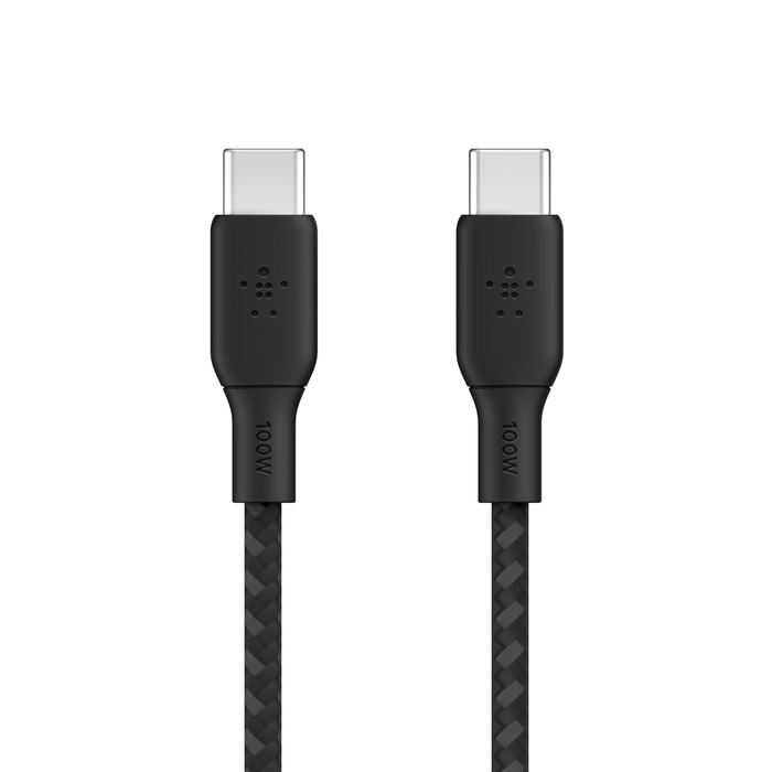 Belkin USB C to USB C Cable 100W Fast Charging 2M (6.6ft) Black - Power Delivery for MacBook, iPhone 15, iPad Pro & More