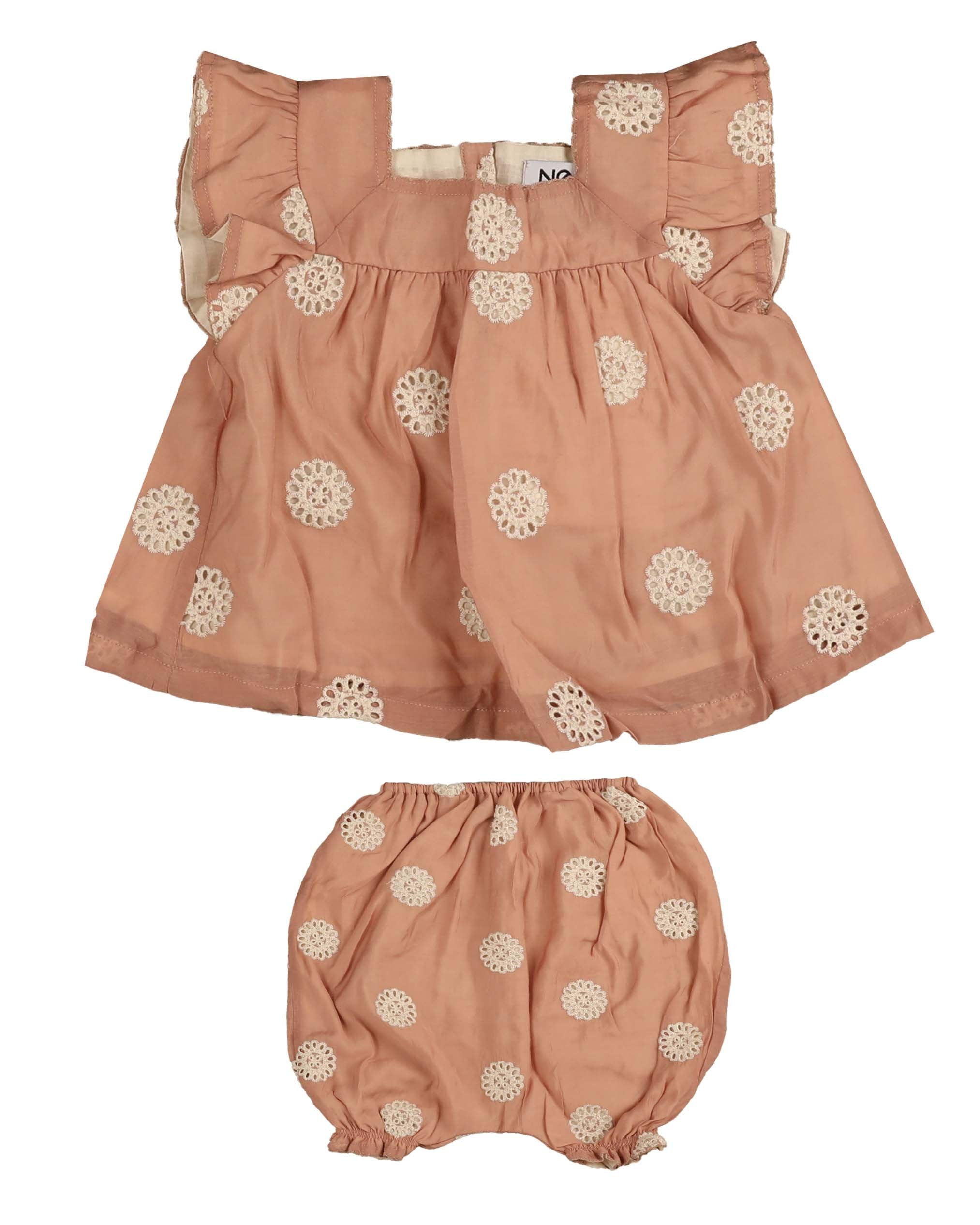 Noma Embroidered Frill Detail Matching Set - Elegant Lace Trim Outfit for Women | Perfect for Parties, Dates, and Special Occasions