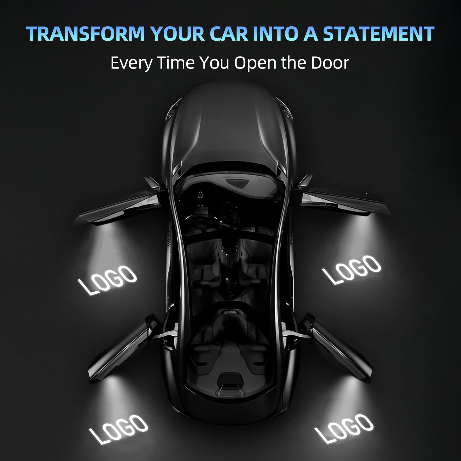 2Pcs Car Logo Projector for Lexus LS/ES/LX/RX - HD LED Ghost Shadow Lights for Night Driving