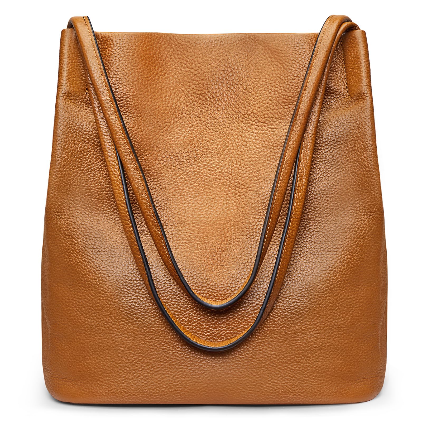 Kattee Women's Soft Leather Tote Shoulder Bag Purse - Magnetic Snap Closure - Stylish Handbag for Work, Travel & Everyday Use