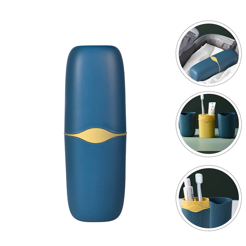 1pc Travel Toothpaste Holder & Toothbrush Cup - Portable Toothpaste Container for Camping, Hiking, and Outdoor Adventures - Compact Travel Toothbrush Mug for Brushing On The Go