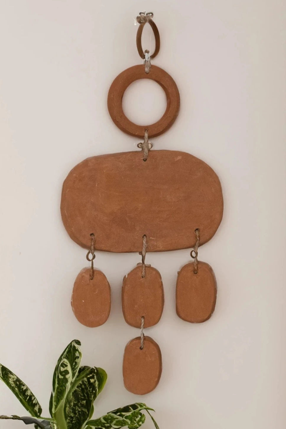 Handmade Terracotta Wall Hanging Decor - Rustic Boho Home Decor for Living Room, Bedroom & Outdoor Spaces | Perfect for Farmhouse, Mediterranean & Bohemian Style Interiors