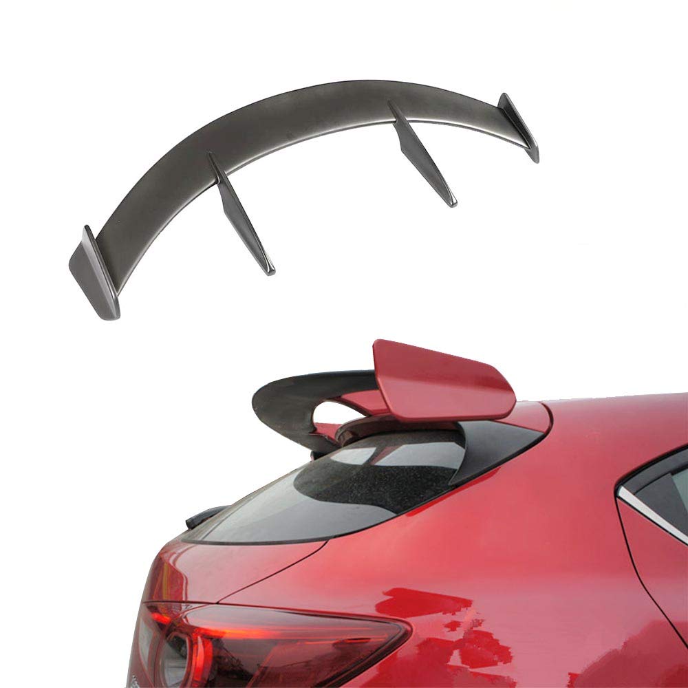 High-Quality FRP Rear Window Roof Spoiler for Mazda 3 Axela Hatchback 4-Door (2014-2019) - Enhances Aerodynamics & Sporty Style - Perfect for Car Enthusiasts & Street Racing