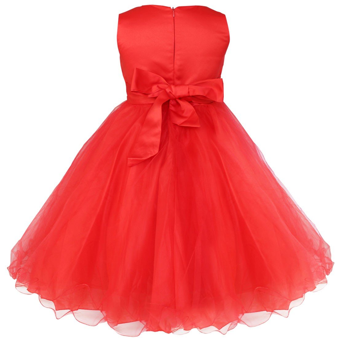 iEFiEL Girls Sequin Bowknot Princess Dress for Dance, Ball, Wedding & Party - Sparkly Flower Girl Outfit for Special Occasions