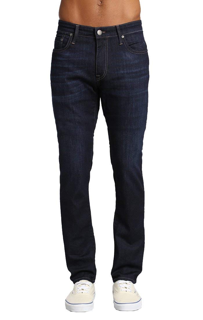 Mavi Jake Men's Slim Fit Jeans - Regular Rise, Slim Leg, Dark Blue Rinse Brushed Williamsburg (29x30) | Comfortable & Stylish for Casual Wear, Office & Night Out