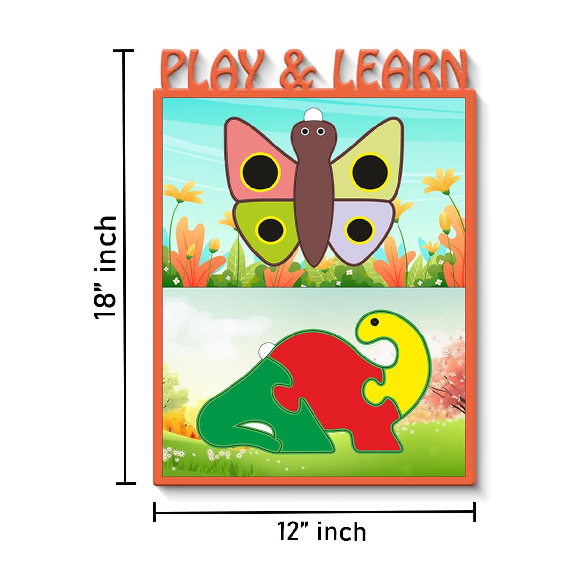 Premium Wooden Animal Mind Puzzle Game - 12x18 Inch Brain Teaser for Kids & Adults | Educational Toy, Stress Relief & Family Fun Activity