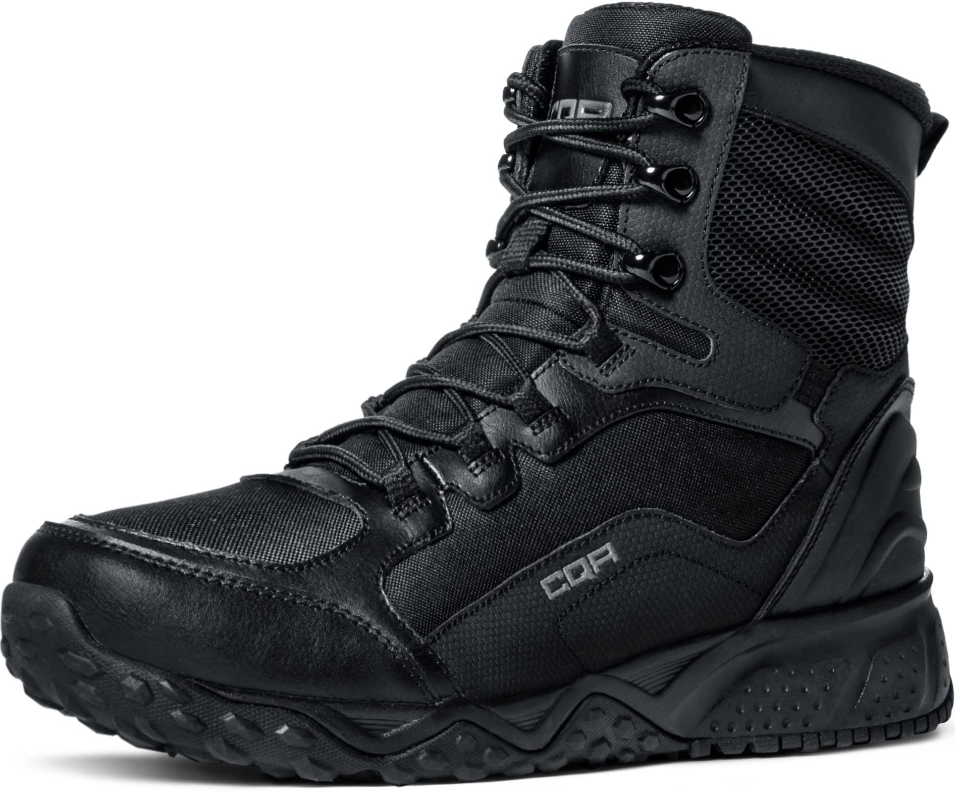 CQR Men's Military Tactical Boots - Lightweight 6 Inch Combat Boots for Hiking, Work & Outdoor Activities | Durable EDC Work Boots with Slip-Resistant Sole | Perfect for Army, Construction & Camping