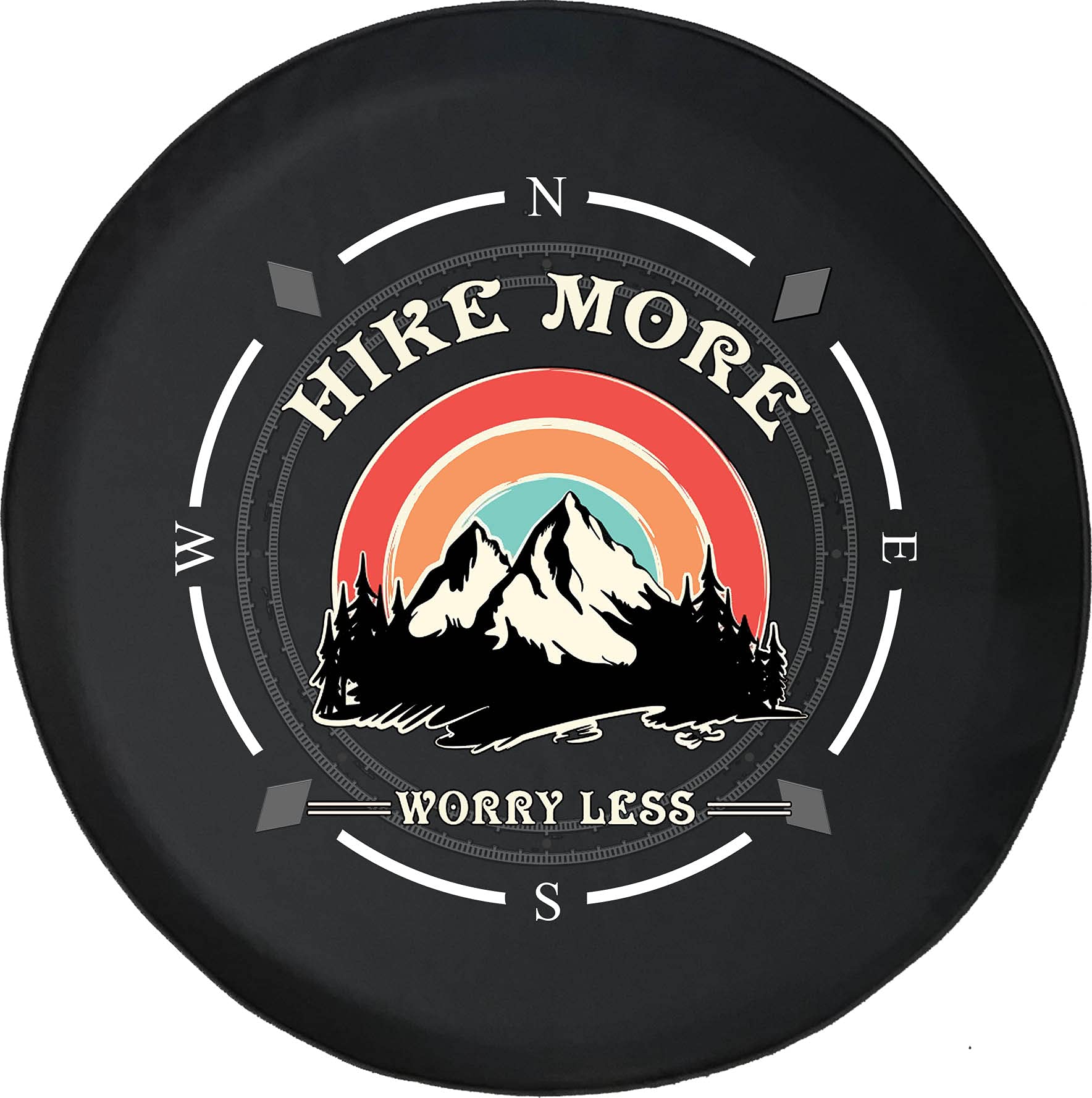 American Unlimited Spare Tire Cover with Compass - Durable SUV, Trailer & RV Wheel Protector for Outdoor Adventures, Camping & Off-Roading