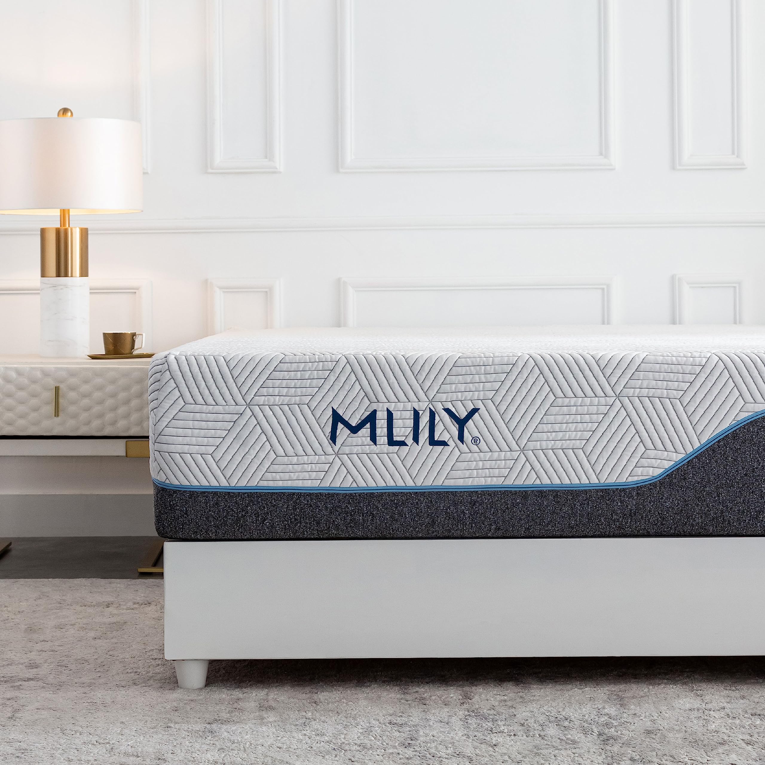 MLILY 13 Inch Twin XL Gel Memory Foam Mattress in a Box - Medium Firm with PCM Cooling Technology, CertiPUR-US Certified, Made in USA (80