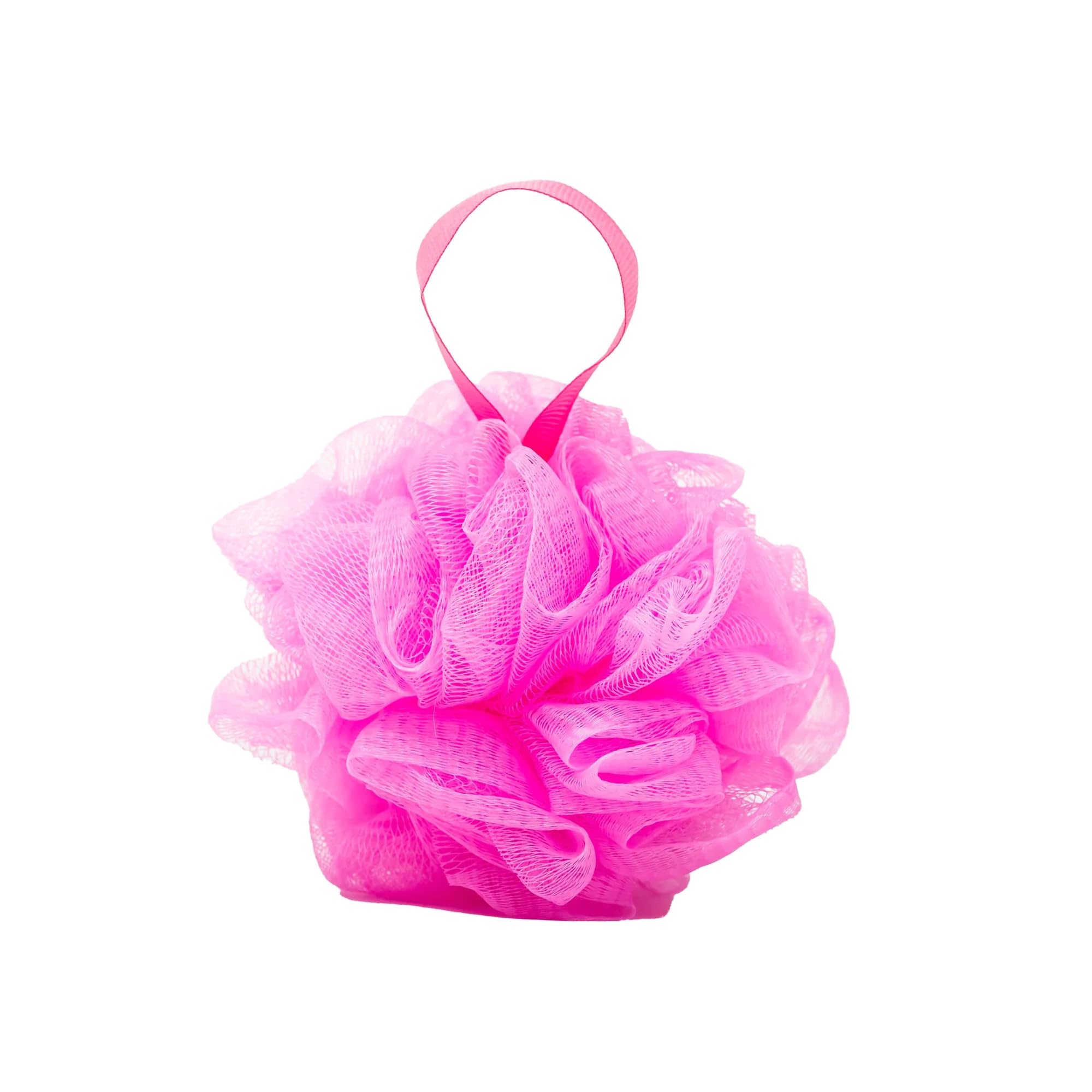 Organic Plant-Based Bubble Bath with Mesh Shower Loofah - Coconut Milk, Honeysuckle & Gardenia Scented - Pearl Extract Formula for Soft Skin | Relaxing Bath Time, Spa Day at Home, Gift for Her