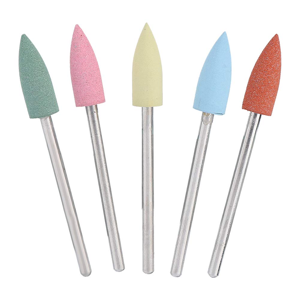 5pcs Silicone Nail Drill Bits Set - Professional Manicure & Pedicure Polishing Burr for Acrylic Nails - Gentle Nail Filing & Smoothing - Perfect for Home Salon & Nail Art Enthusiasts