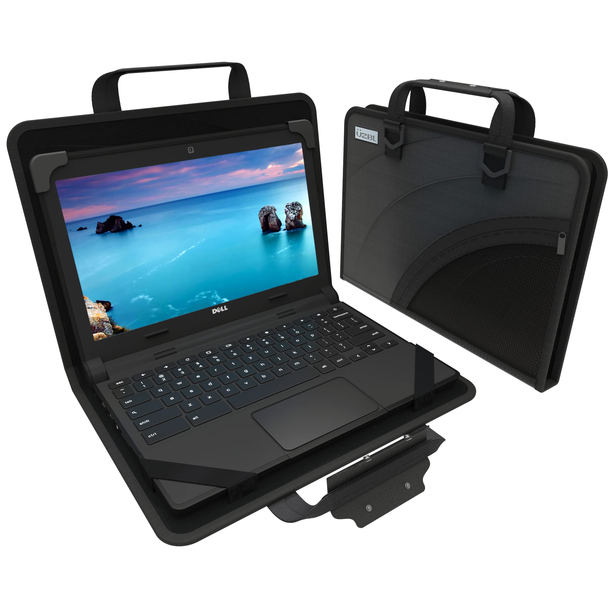 11-11.6 Inch Chromebook Case with Shoulder Strap | Shockproof EVA Hard Shell Laptop Sleeve for HP/Dell/ASUS | Perfect for School, Office & Travel - Includes Mesh Pouch for Accessories
