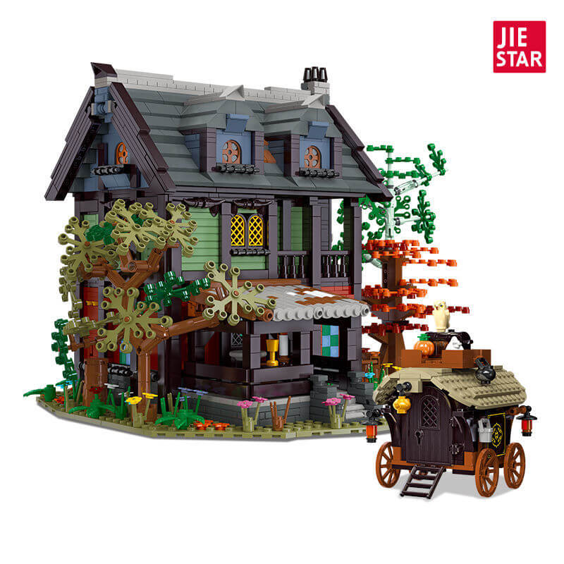 JIE STAR 89148 Medieval Style Hotel Building Blocks Set - Castle Themed DIY Toy for Kids & Adults - Perfect for Creative Play, Home Decor & Collector's Display