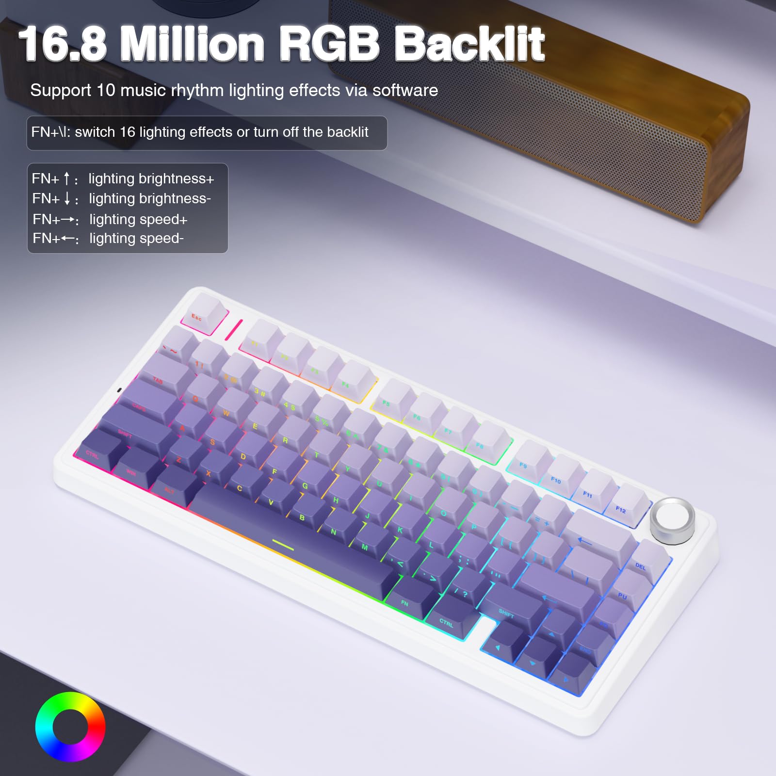 AULA F75 Wireless Mechanical Keyboard - RGB Gaming, Hot Swappable for PC/Mac