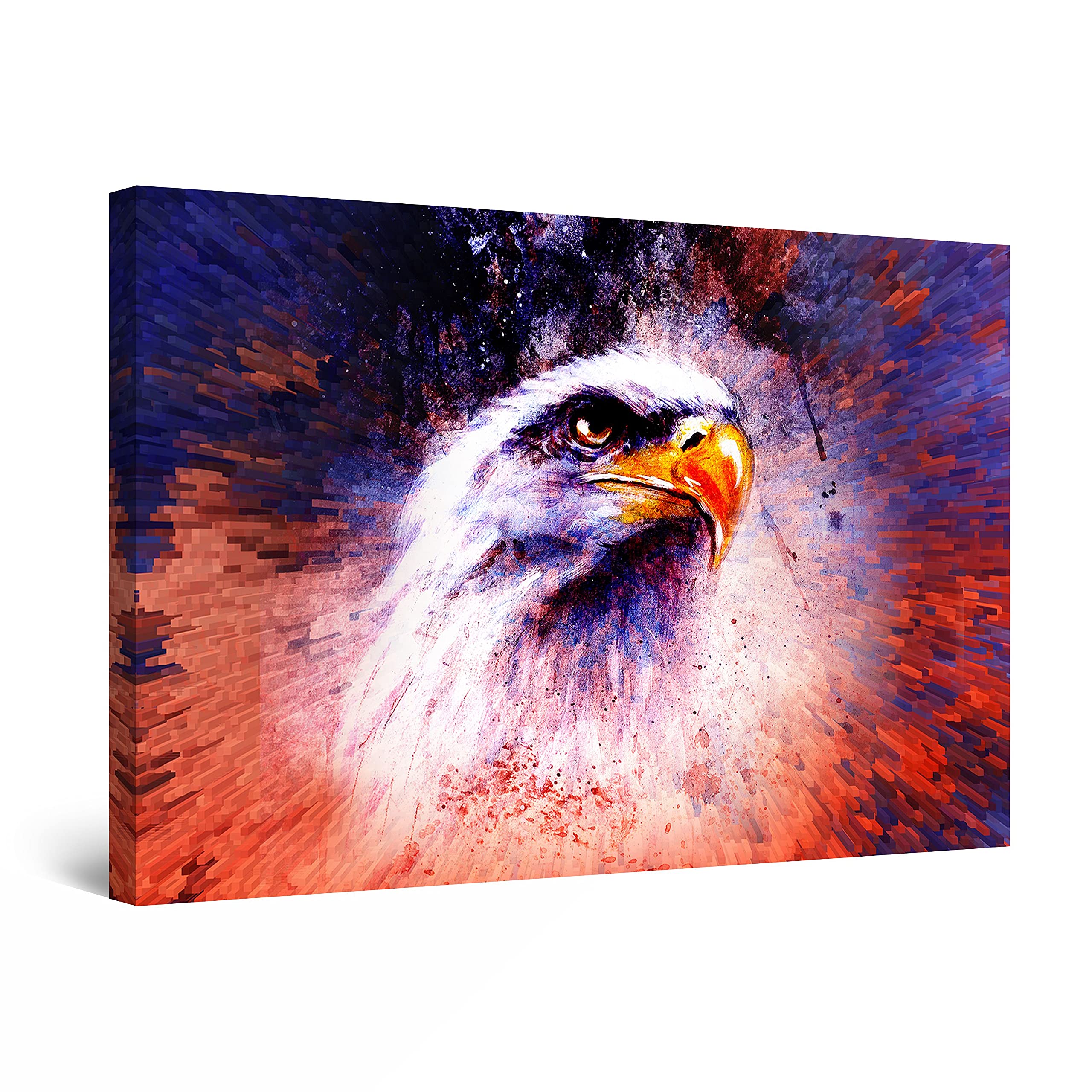 Startonight Abstract Eagle Canvas Wall Art - 32x48 Inch American Flag Inspired Painting for Living Room, Bedroom & Office Decor - Perfect for Home, Apartment & Commercial Spaces