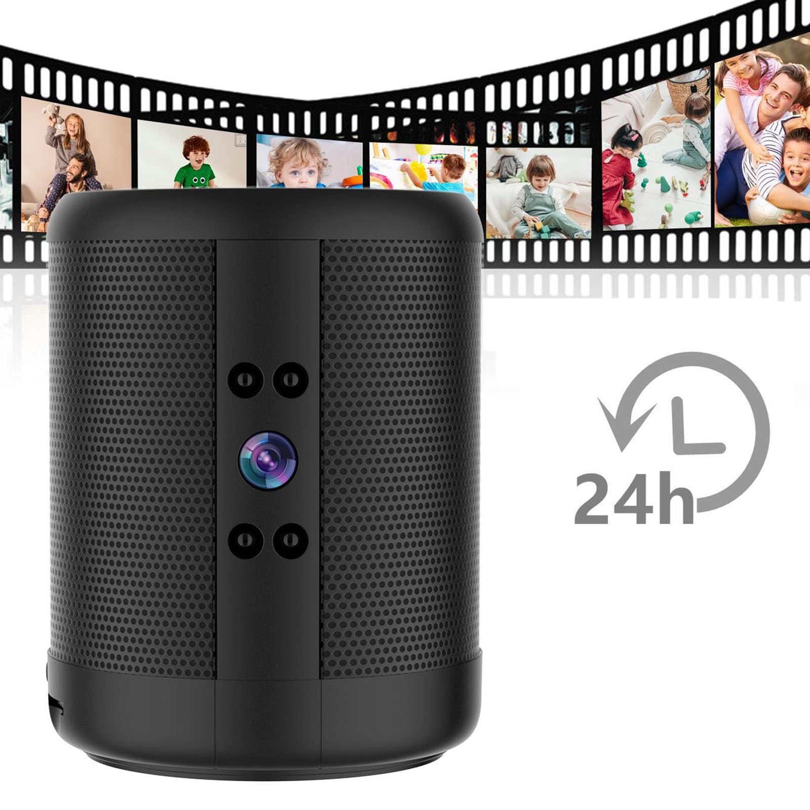 VBESTLIFE Hidden WiFi Camera with Stereo Speaker - 140° Wide Angle HD Night Vision, Bluetooth Speaker, App Control & 4500mAh Battery - Perfect for Home Security, Office Monitoring & Baby Monitoring