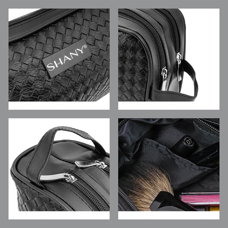 Premium Woven Double Pocket Toiletry Bag for Travel - Waterproof Cosmetic Organizer for Women & Men, Perfect for Bathroom, Gym, and Vacation Essentials