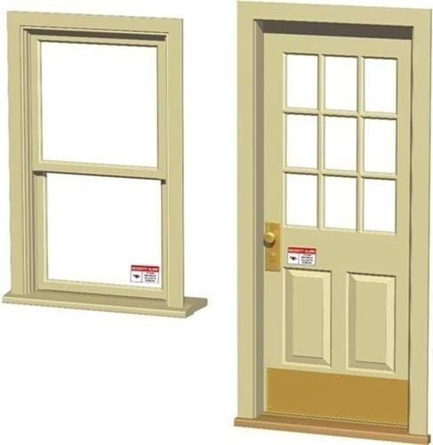 6 Pack 3.54x2.24 Inch Self-Adhesive Security Alarm Stickers for Windows & Doors - Indoor/Outdoor Burglar Deterrent Decals for Home & Business Protection | Perfect for Apartments, Offices, and Retail Stores