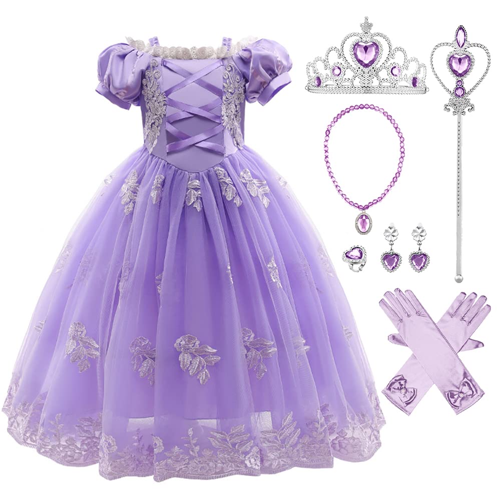 Butterfly Princess Dress for Girls - Elegant Tulle Costume with Accessories for Birthday Party, Halloween, Christmas, Carnival & Cosplay - Perfect for Dress-Up, Role Play & Special Occasions