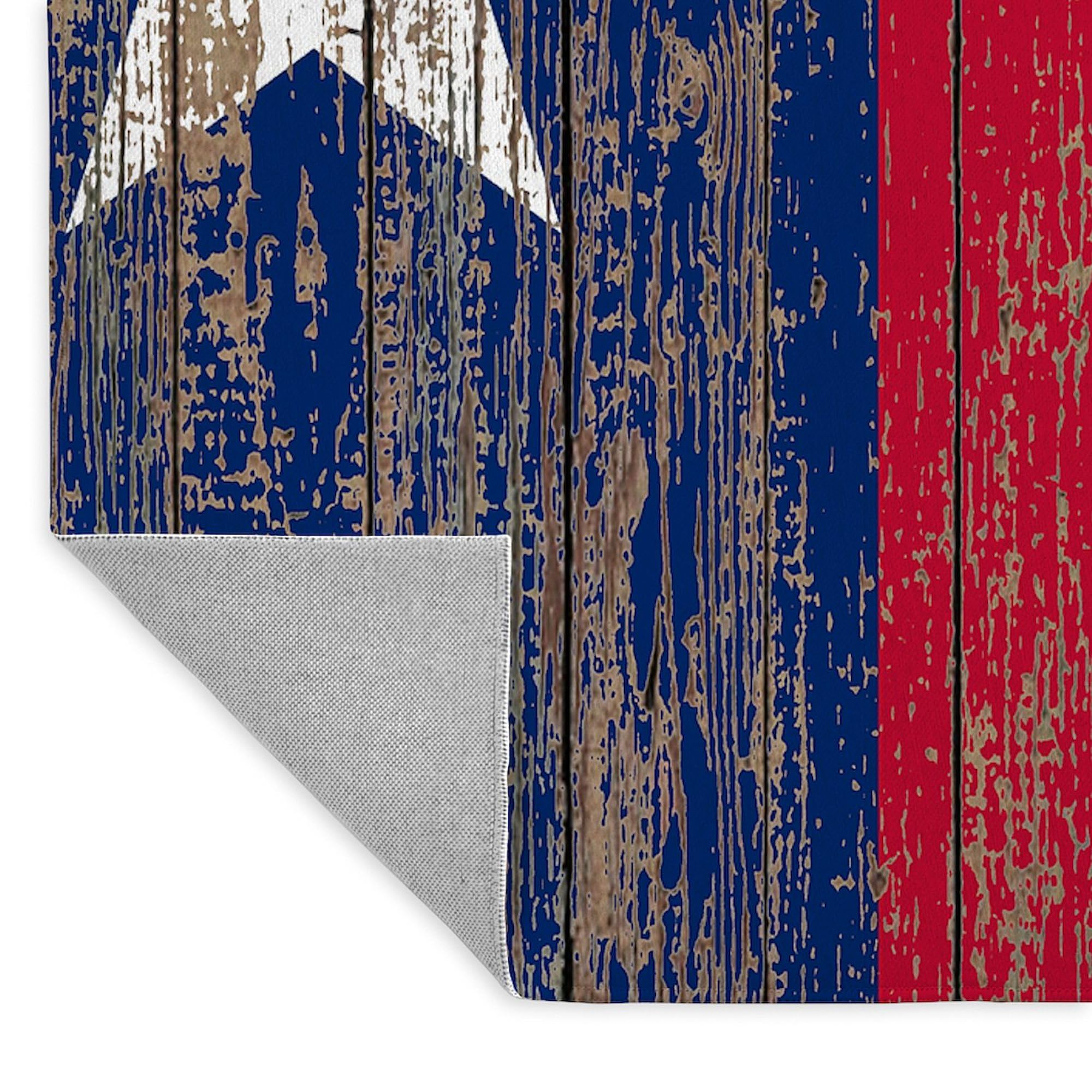Barn Wood Texas Flag Area Rug - Decorative Fabric Throw Rug for Living Room, Bedroom & Home Decor | CafePress
