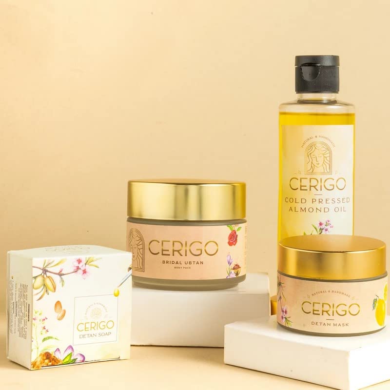 CERIGO Detan Bar 60g - Natural Soap for Skin Brightening & Tan Removal - Perfect for Post-Sun Care & Daily Skincare Routine