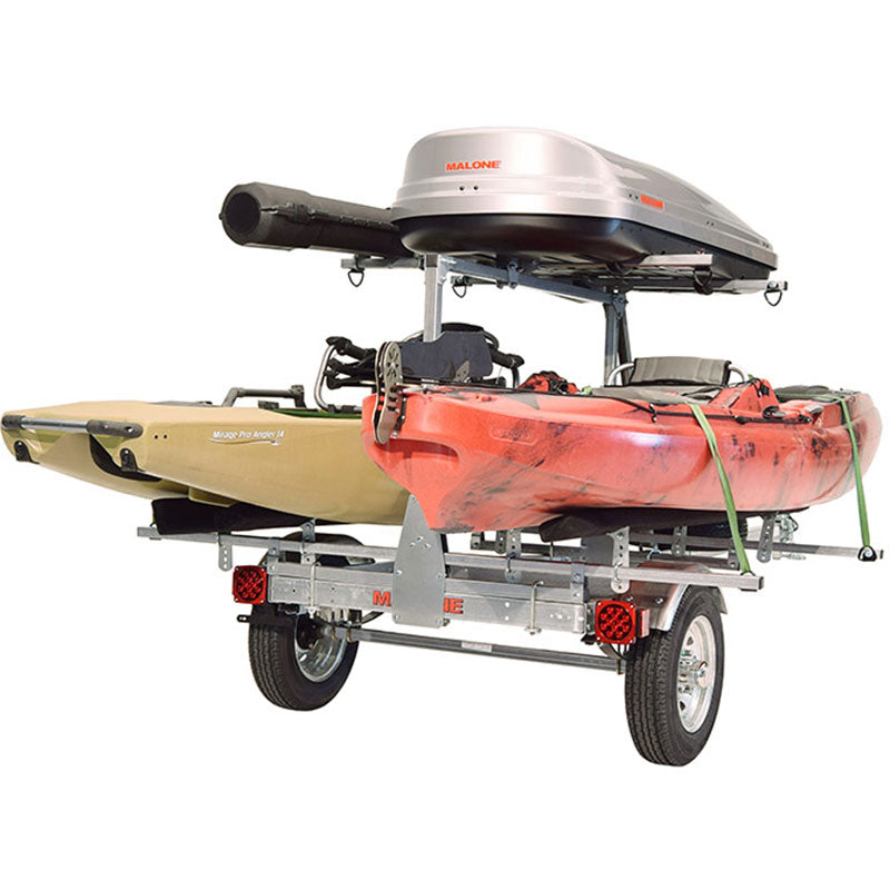 Malone MicroSport LowBed 2 Bunk Style Kayak Trailer - 2-Tier Design for Secure Transport | Perfect for Road Trips & Water Adventures