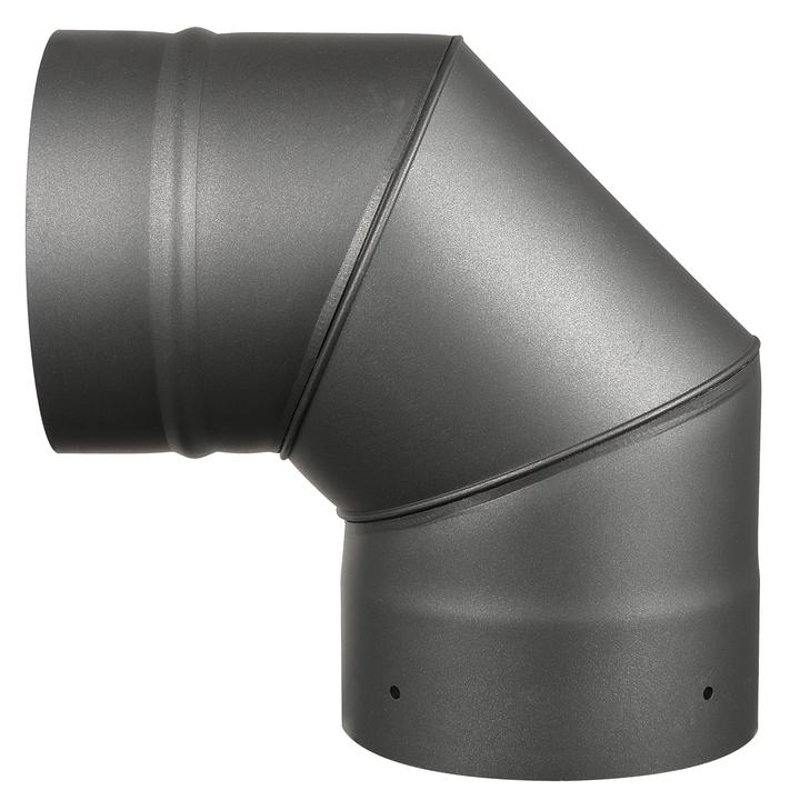 AllFuelHST 90 Degree Elbow for 6-Inch Diameter Single Wall Black Stove Pipe - Perfect for Wood Stove Venting & Chimney Installation