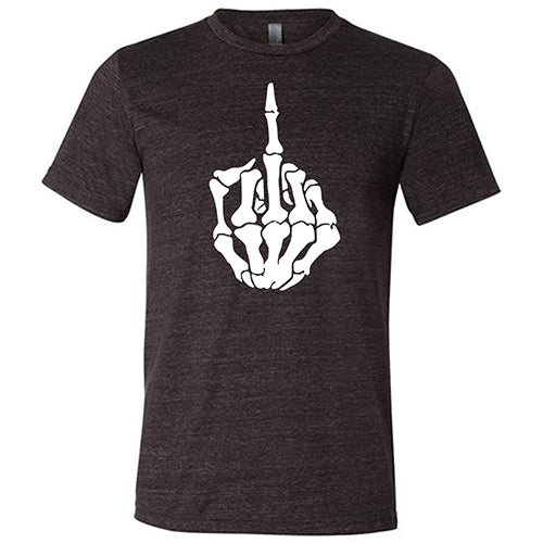 Funny Skeleton Middle Finger T-Shirt for Men & Women - Perfect for Halloween, Parties, and Casual Wear