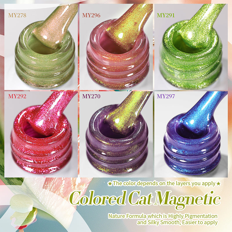 Vibrant Colored Cat Magnetic Gel Polish - Fruit Series 10ml Nail Art Kit for Salon & Home Manicure - Perfect for DIY Nails, Gift Giving & Professional Use