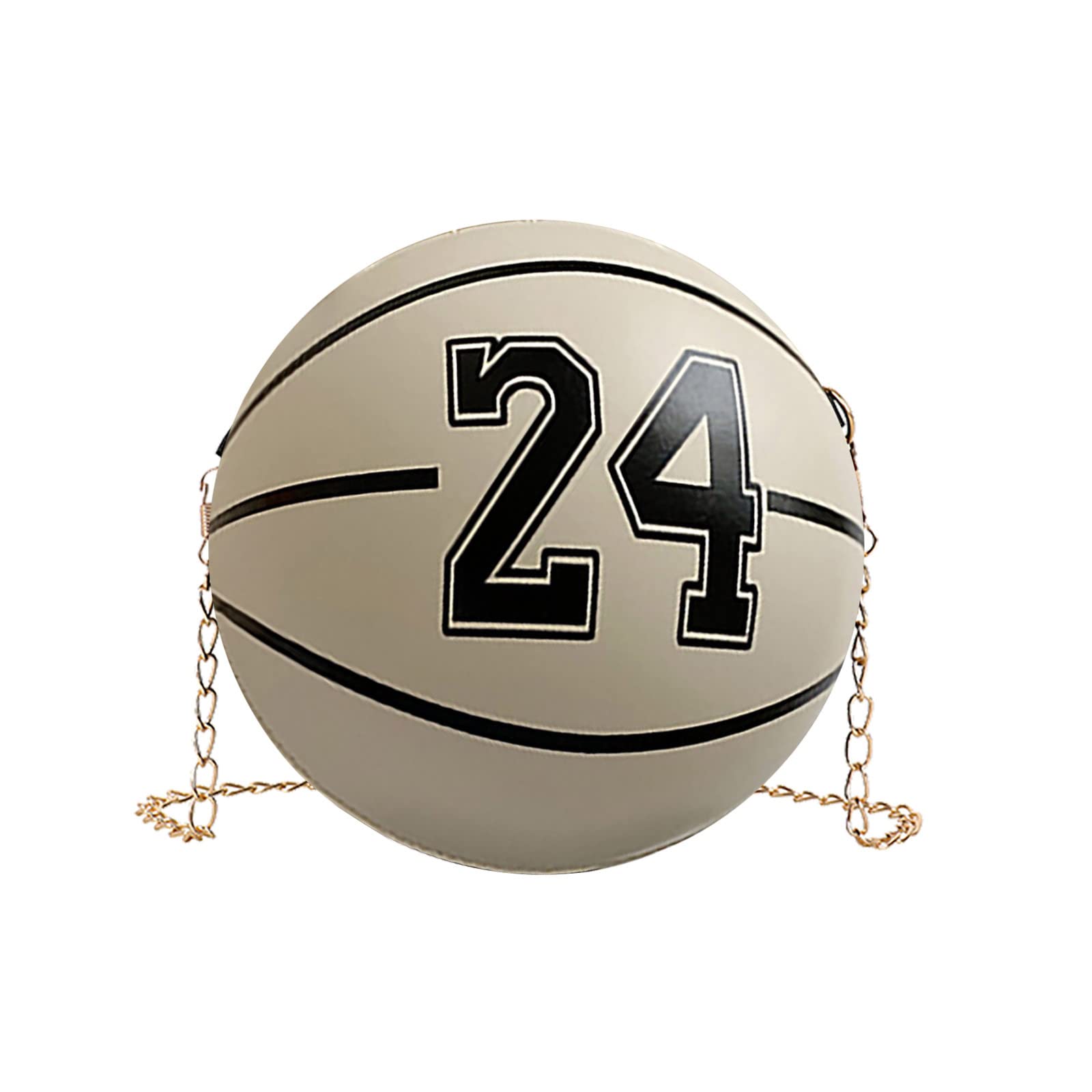 Luznse Basketball-Shaped Crossbody Bag for Women & Girls - PU Leather Mini Shoulder Purse, Round Tote Handbag for Sports, School, Travel & Casual Outings