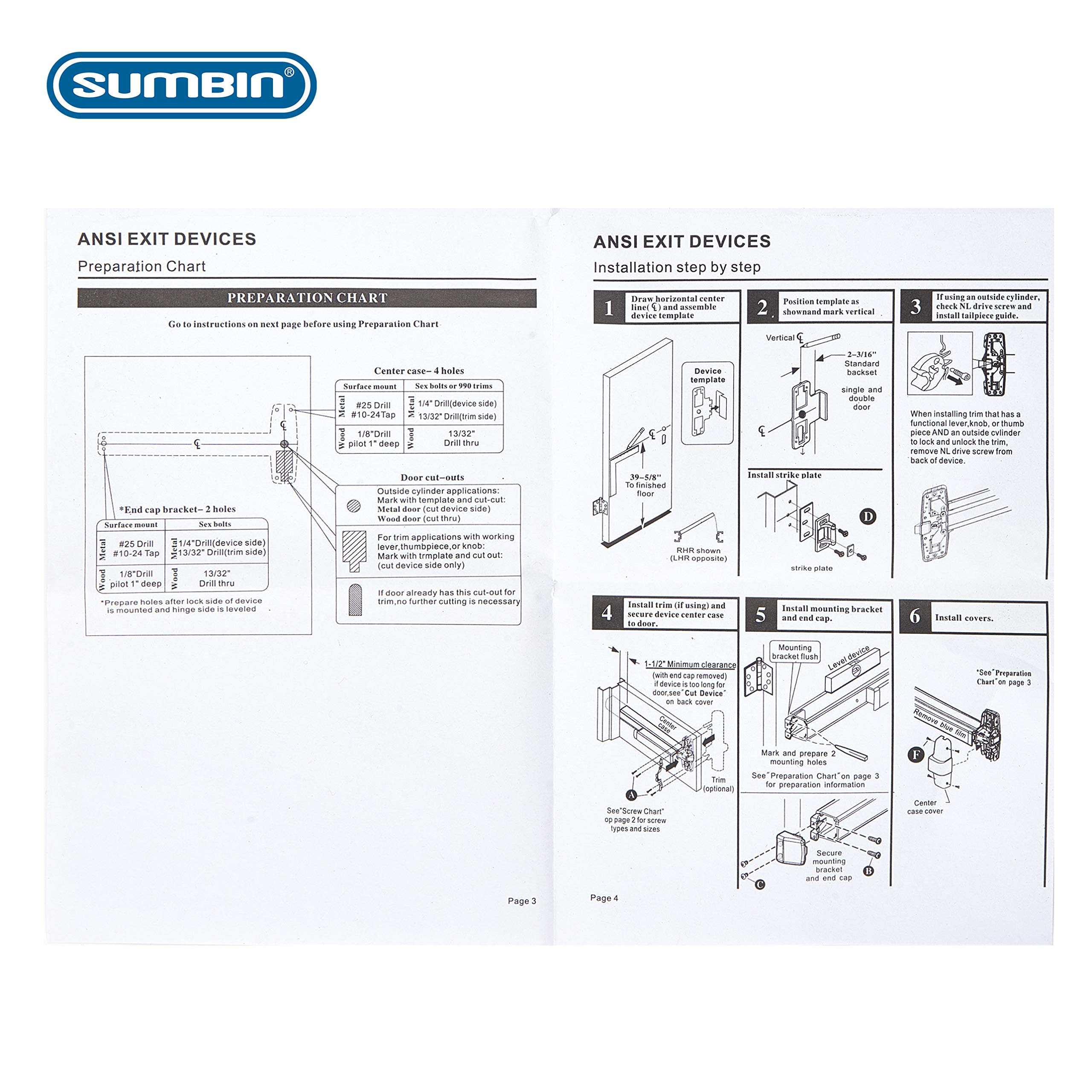 ANSI Grade 1 Stainless Steel Commercial Push Panic Bar & Emergency Exit Device - Ideal for Office Buildings, Schools, and Public Safety Applications