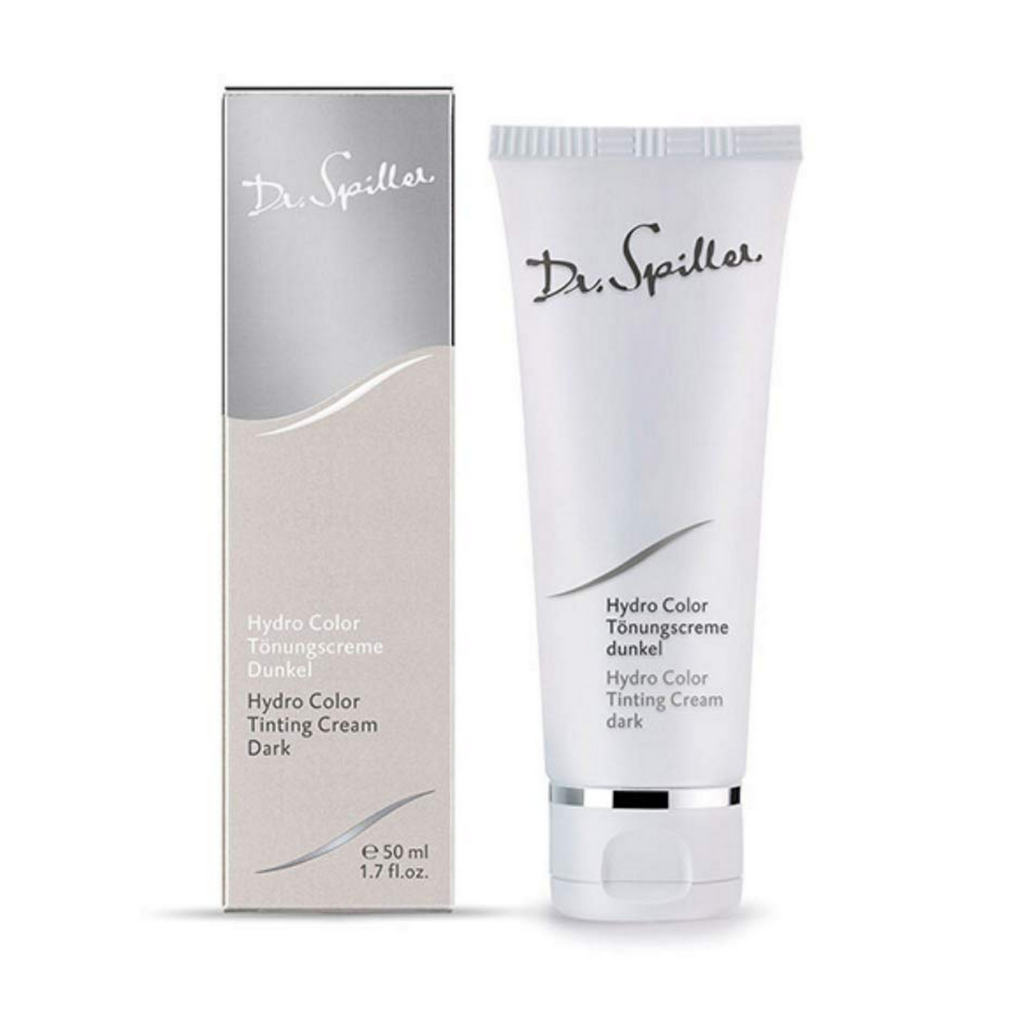 Dr. Spiller Biomimetic Skin Care Hydro Color Tinting Cream Dark 50ml/1.7oz - Natural-Looking Tinted Moisturizer for Even Skin Tone & Daily Sun Protection | Perfect for Mature Skin & Everyday Makeup Routine