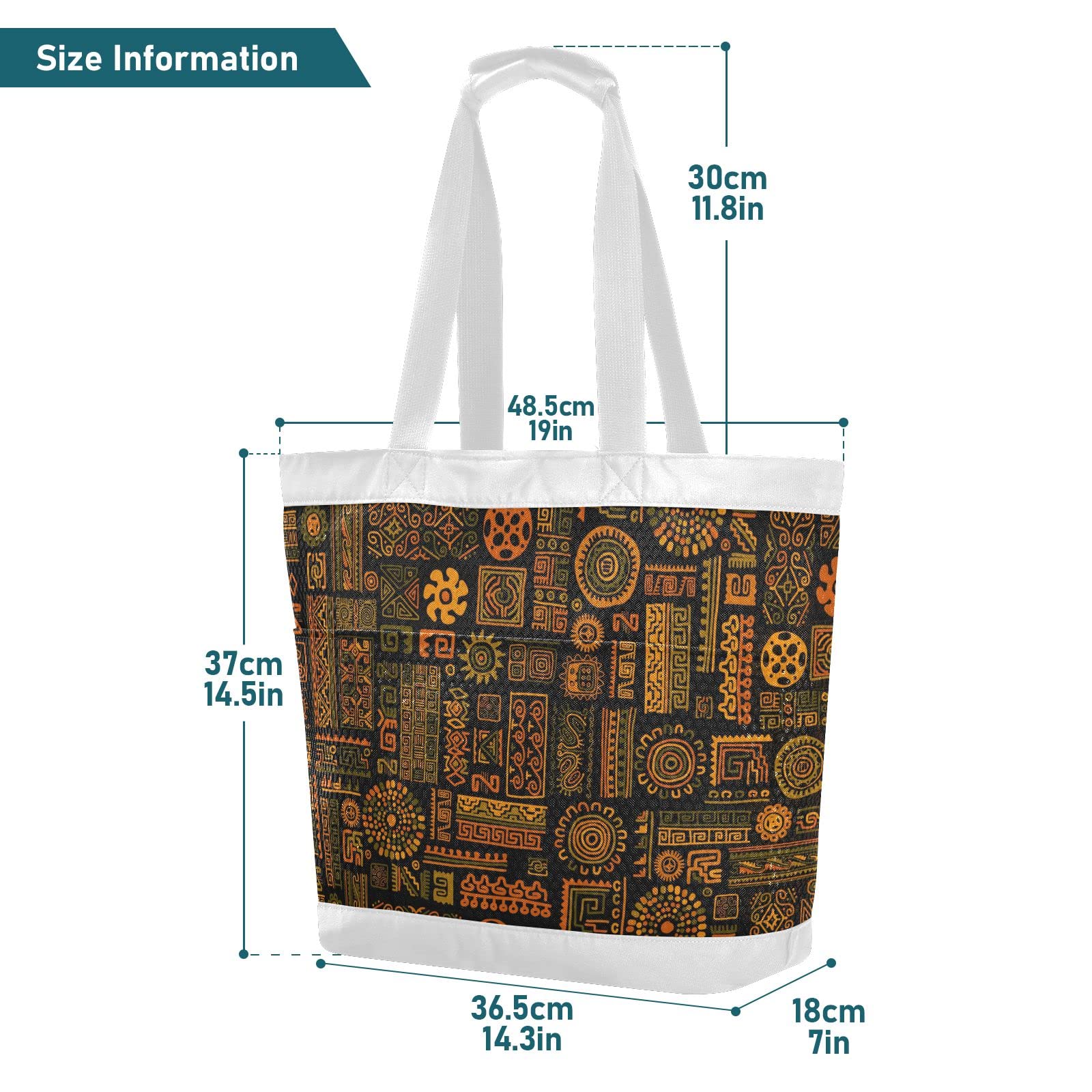 J JOYSAY Handmade Ethnic Mesh Beach Tote Bag - Large Woven Beach Bag for Women, Travel, Shopping & Gym | Perfect for Beach Vacations, Weekend Getaways & Daily Use