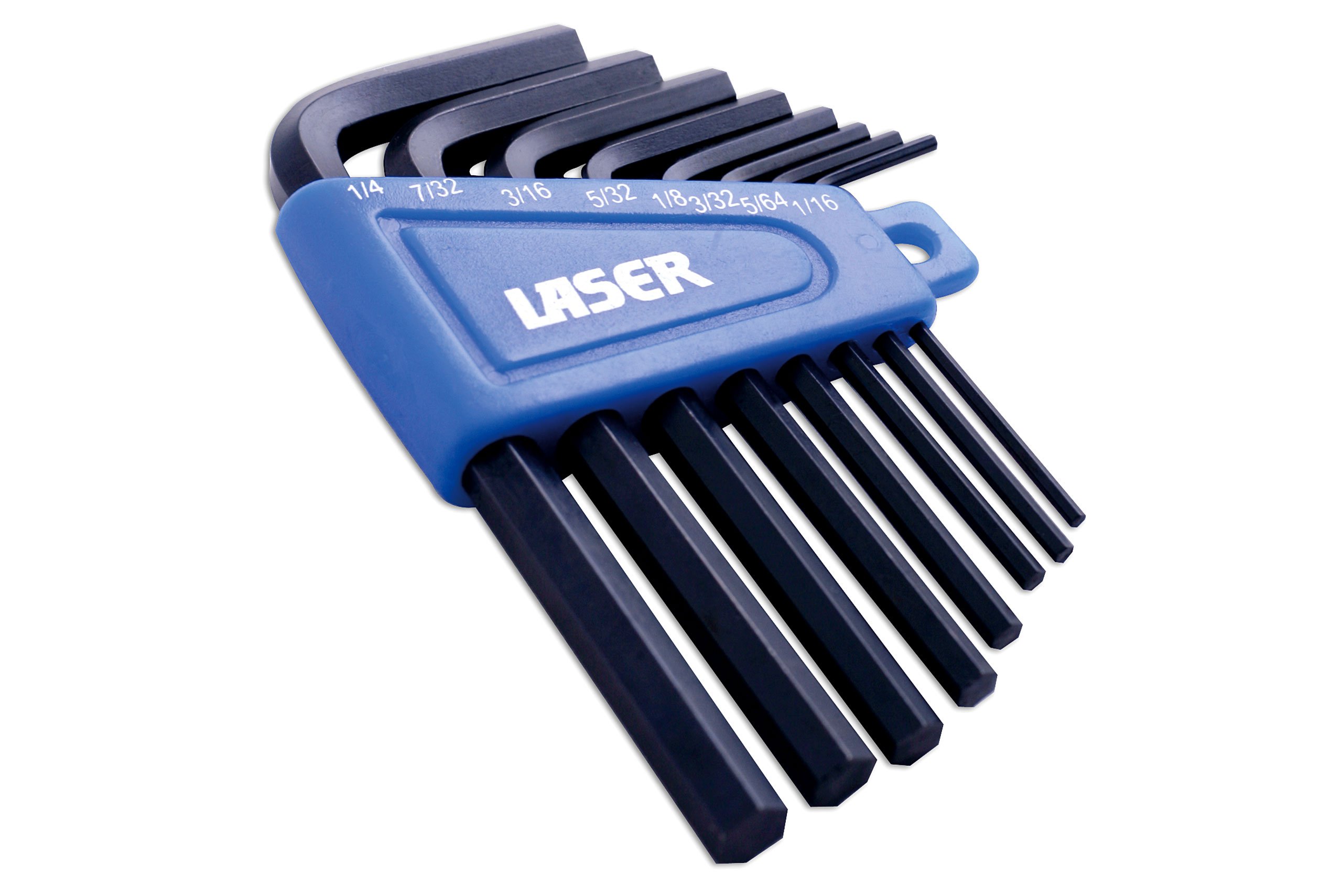 Laser 0267 Imperial Hex Key Set - 8-Piece Precision Tool Kit for Home Improvement, Furniture Assembly & Bike Repair