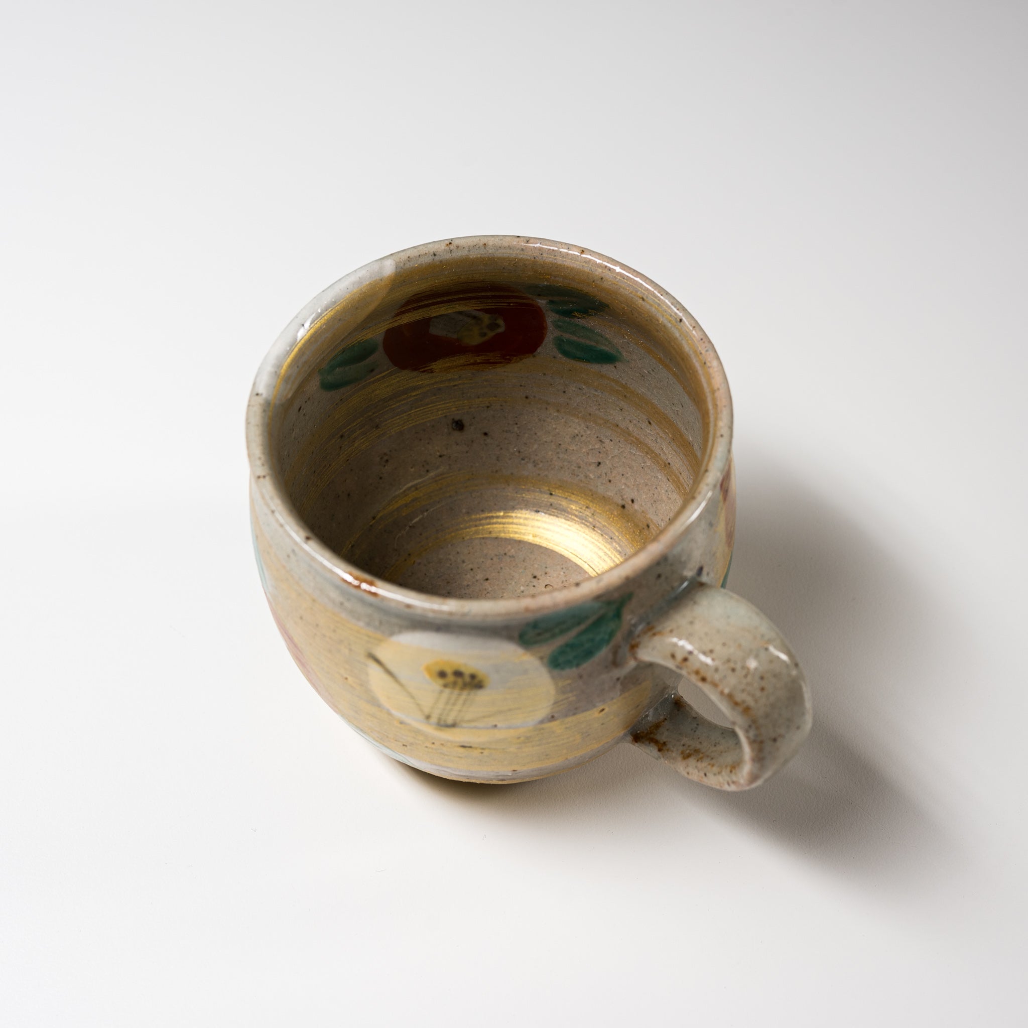 Zoho Kiln Ceramic Mug Cup - Kinsai Camellia Japanese Tea Cup | Handcrafted Pottery for Coffee, Tea & Hot Drinks | Perfect Gift for Tea Lovers & Home Decor