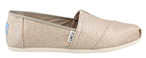 TOMS Women's Rose Gold Glimmer Classic Slip-On Shoes 10011312 - Comfortable & Stylish Casual Loafers for Everyday Wear, Work, and Travel