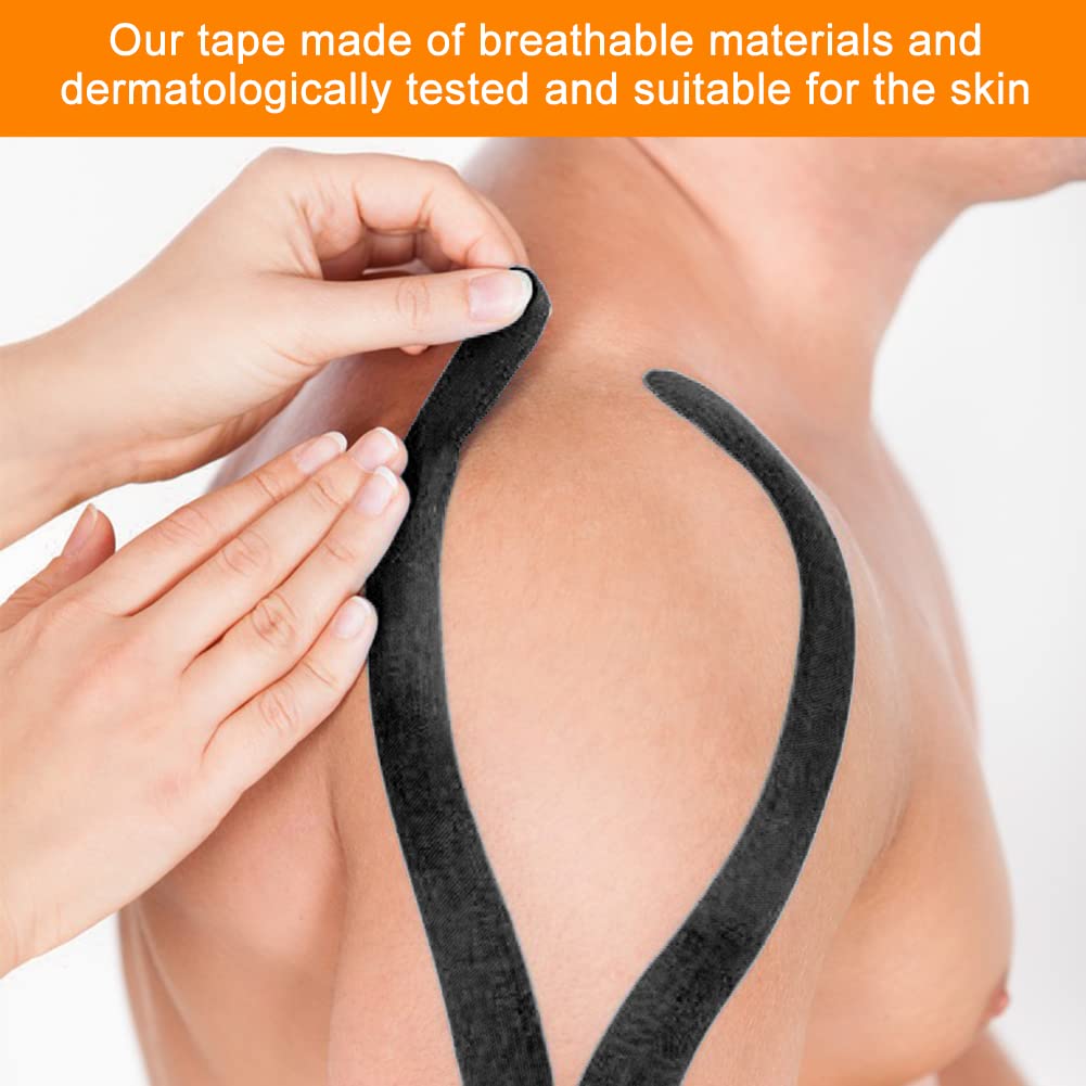 Premium Kinesiology Tape Roll - 5m x 2.5cm Waterproof Sports Tape for Pain Relief & Muscle Support - Ideal for Athletes, Physical Therapy & Injury Recovery