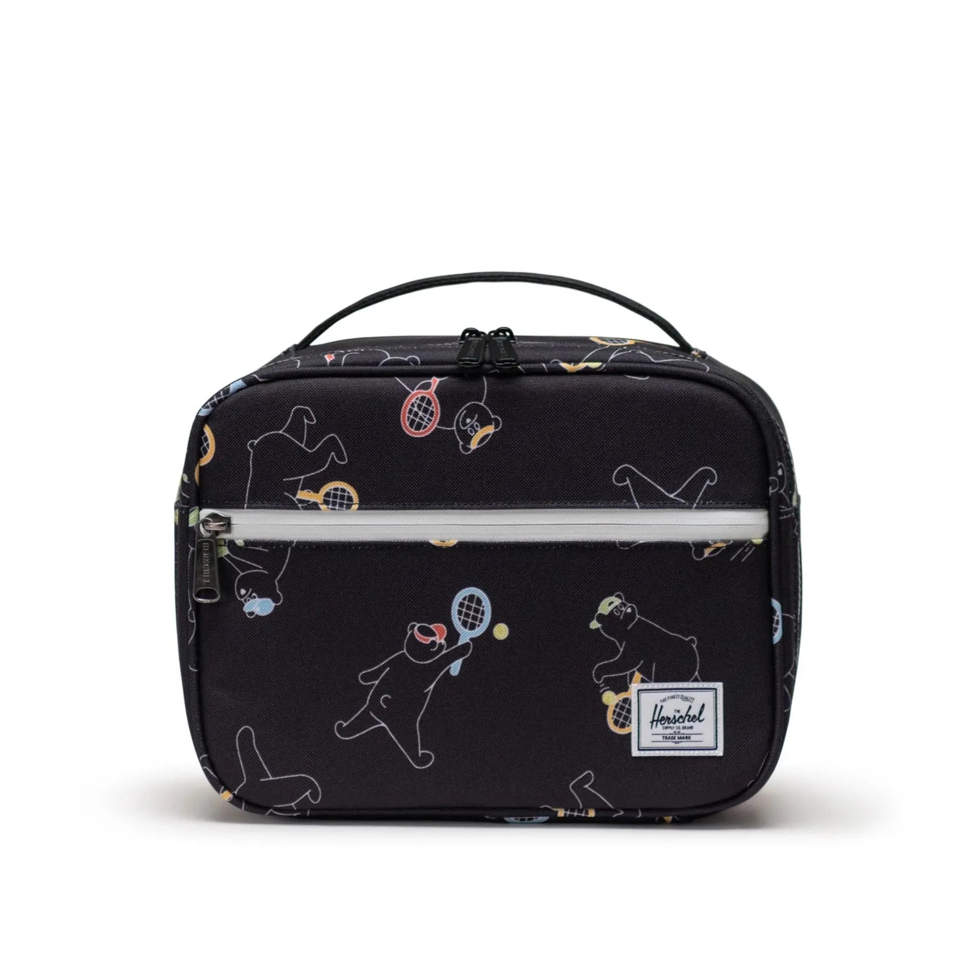 Herschel Tennis Bears Pop Quiz Lunch Box - Insulated Lunch Bag for School, Work & Picnics - Stylish & Durable Lunch Tote for Kids & Adults