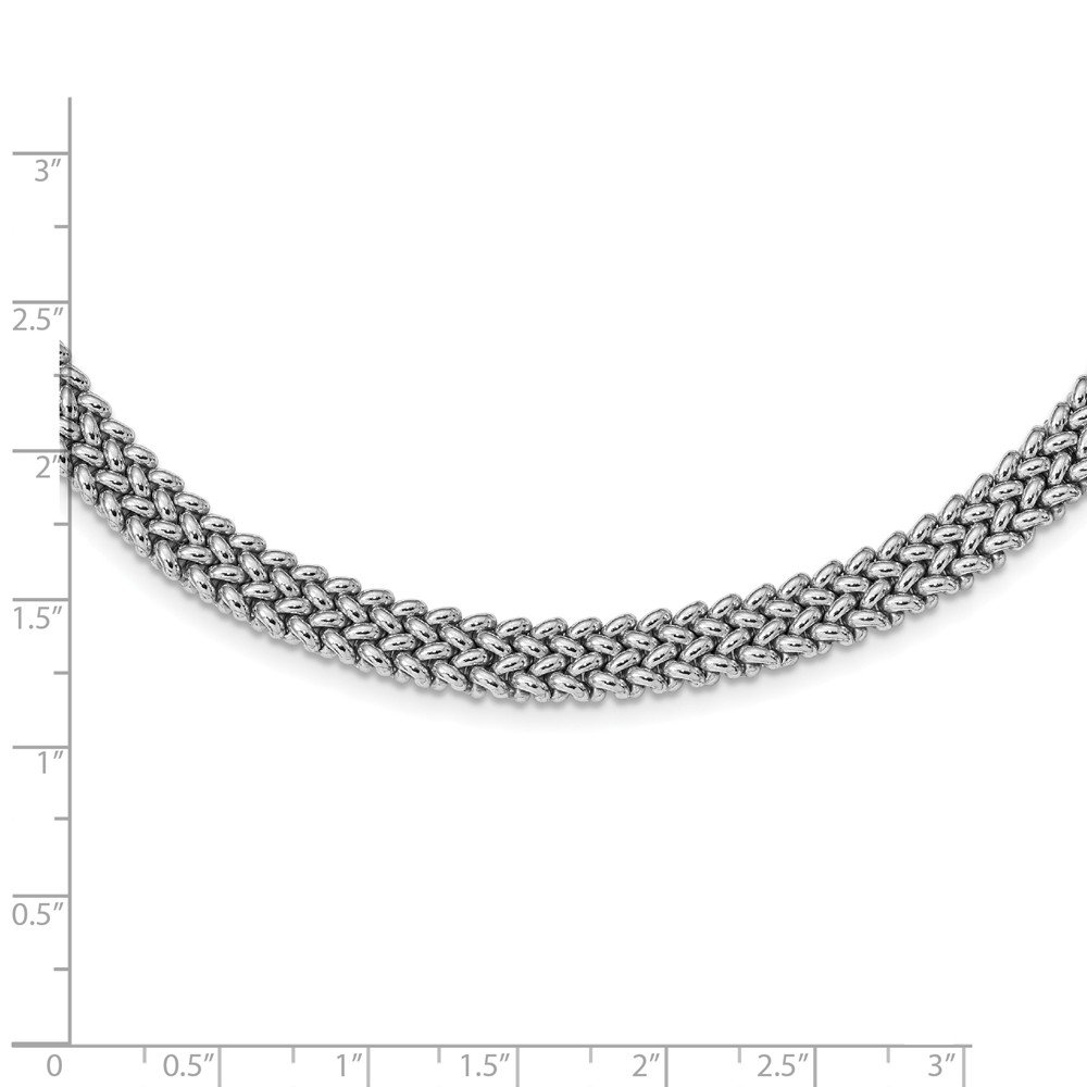 Leslie's Sterling Silver Polished Fancy Link Chain Necklace for Women - Elegant Layered Jewelry Gift for Birthday, Anniversary & Special Occasions