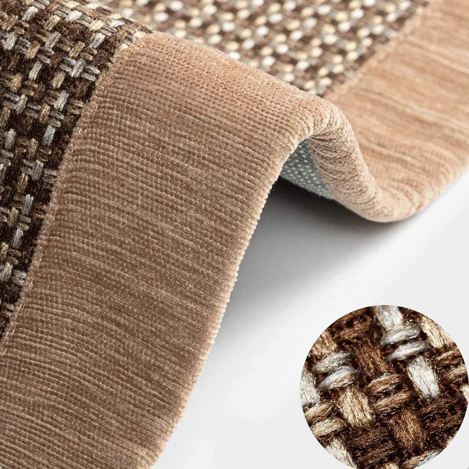 Non-Slip Washable Twill Kitchen Rugs Set of 2 - Heavy Duty Anti-Fatigue Floor Mats for Sink, Countertop & Fridge - Perfect for Cooking, Dishwashing & Standing Comfort in Home Kitchen