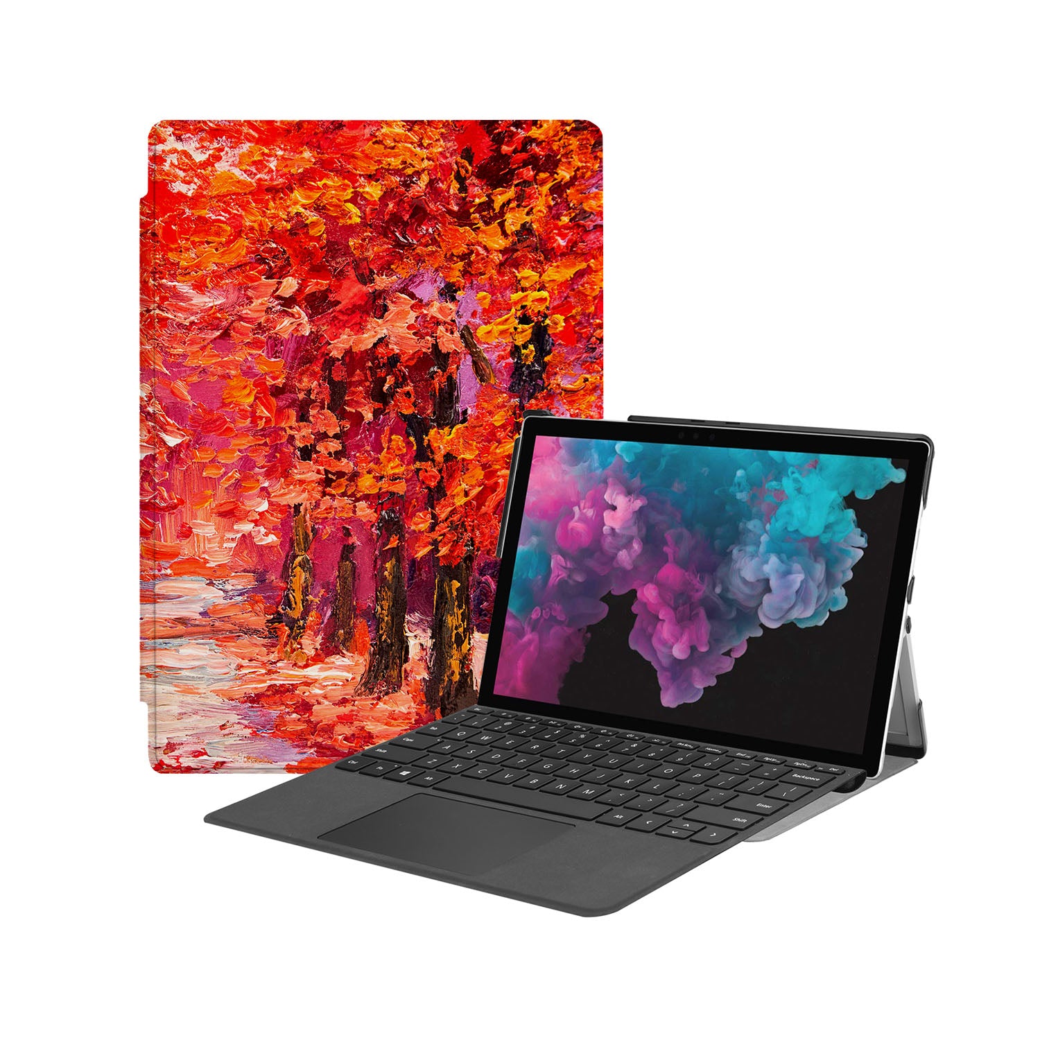 Microsoft Surface Case - Premium Oil Painting Design Protective Cover for Surface Pro 7/6/5/4/3 - Perfect for Work, Travel & School