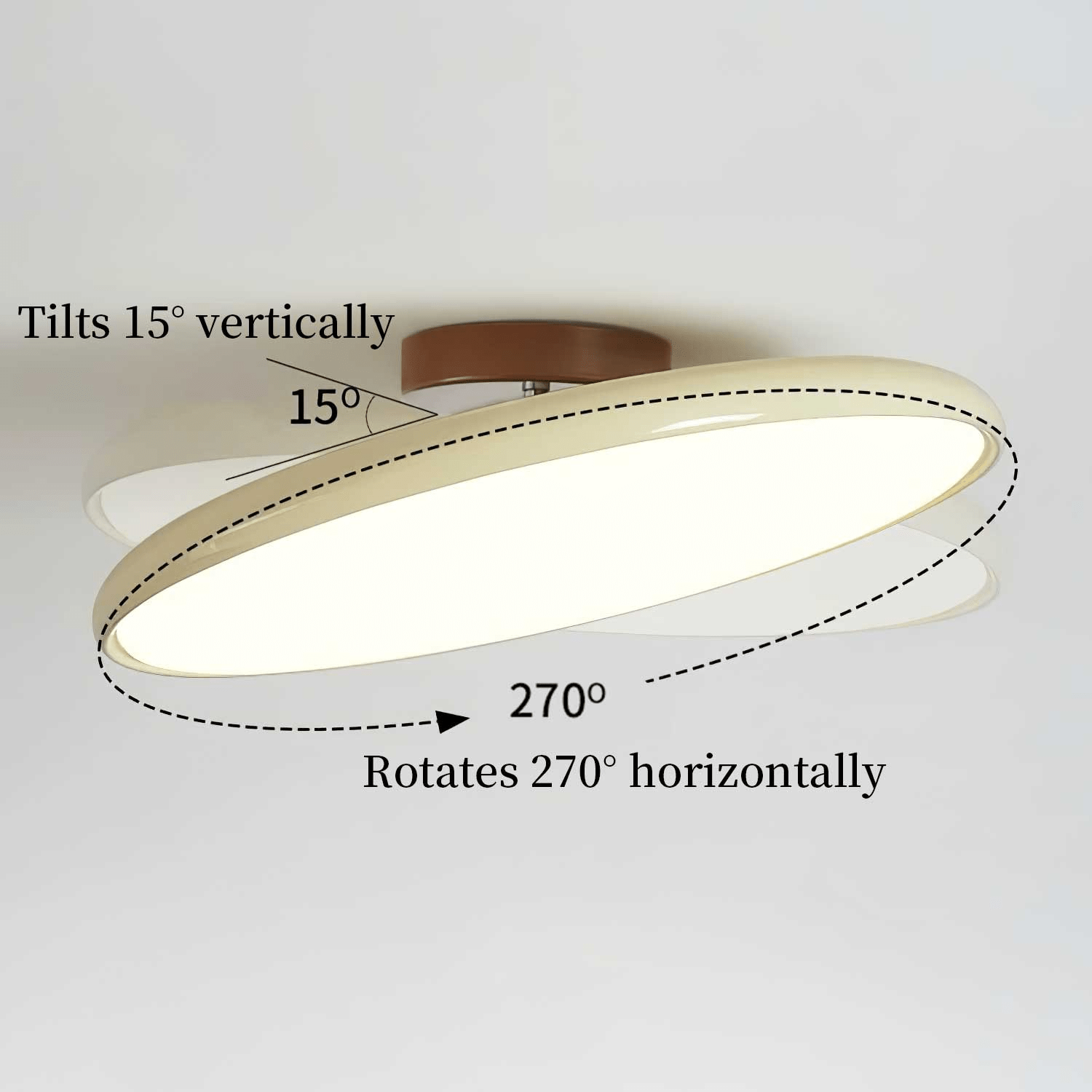 Adjustable Ceiling Lamp with Drift Design - Modern LED Light Fixture for Living Room, Bedroom, and Dining Room Decor