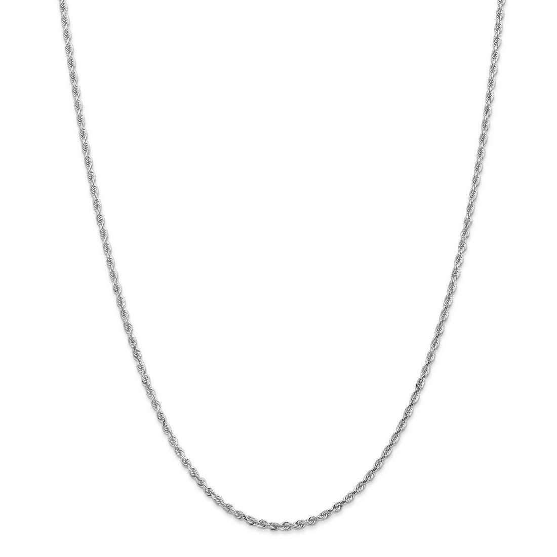 10K White Gold Solid Diamond-Cut Quadruple Rope Chain Necklace, Bracelet or Anklet - Elegant Jewelry for Women, Gift for Her, Wedding, Anniversary & Special Occasions