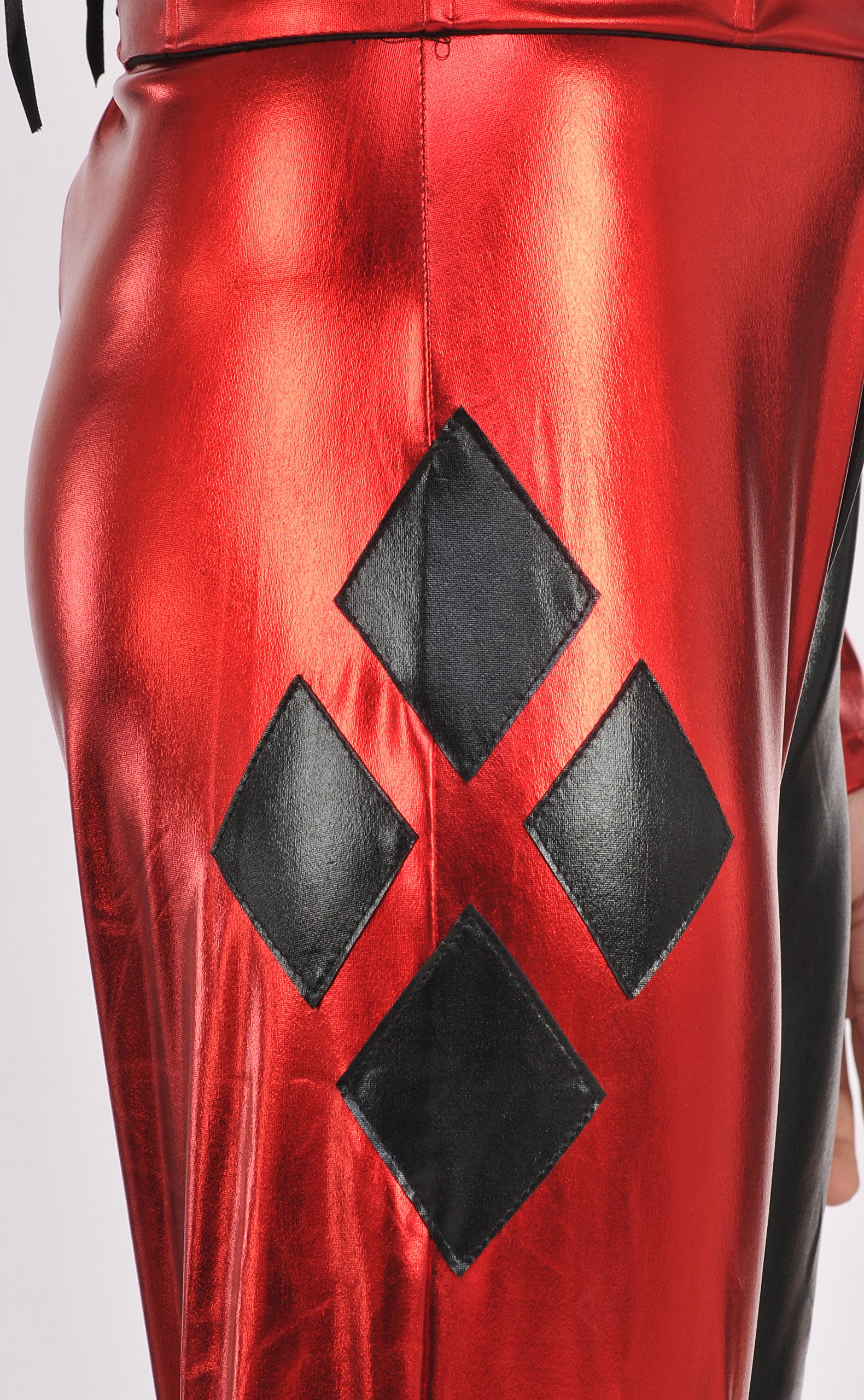 DC Comics Harley Quinn Deluxe Jumpsuit Costume for Cosplay, Halloween & Comic Con - Official Licensed Harley Quinn Outfit for Women & Girls