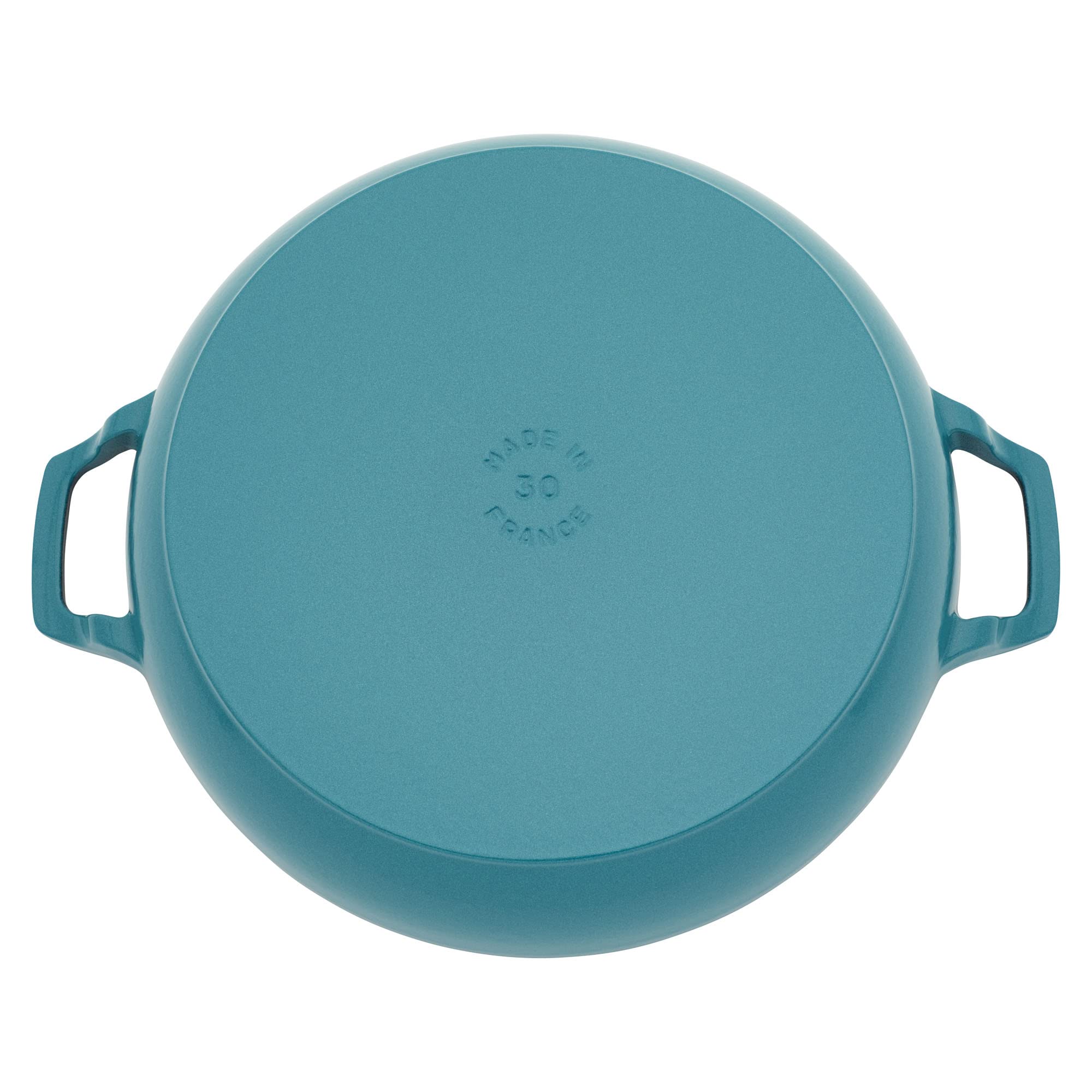 STAUB 3.5-Quart Cast Iron Braiser Pan with Glass Lid - Turquoise Color | Perfect for Searing, Braising & Slow Cooking | Ideal for Stovetop to Oven Meals