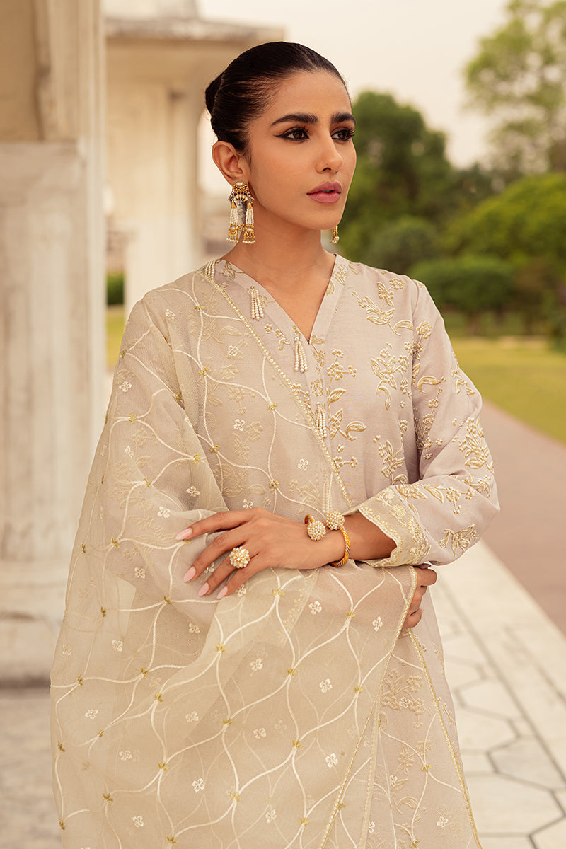 Lilac Mist 2-Piece Set (Shirt & Dupatta) - Elegant Ethnic Outfit for Women, Perfect for Weddings, Parties & Festive Occasions