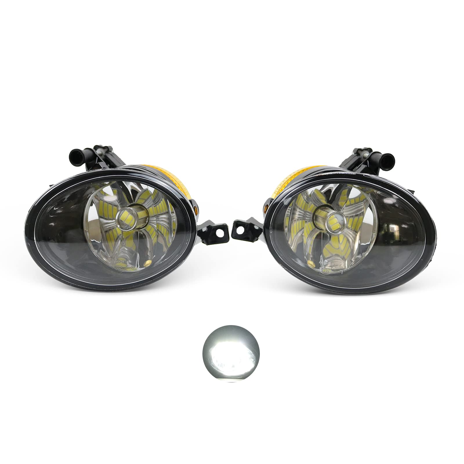 Volkswagen VW Touareg 2011-2014 LED Fog Lights - Carvel Front Fog Lamp Kit with Bulbs | Durable & Bright LED Car Styling for Night Driving & Bad Weather