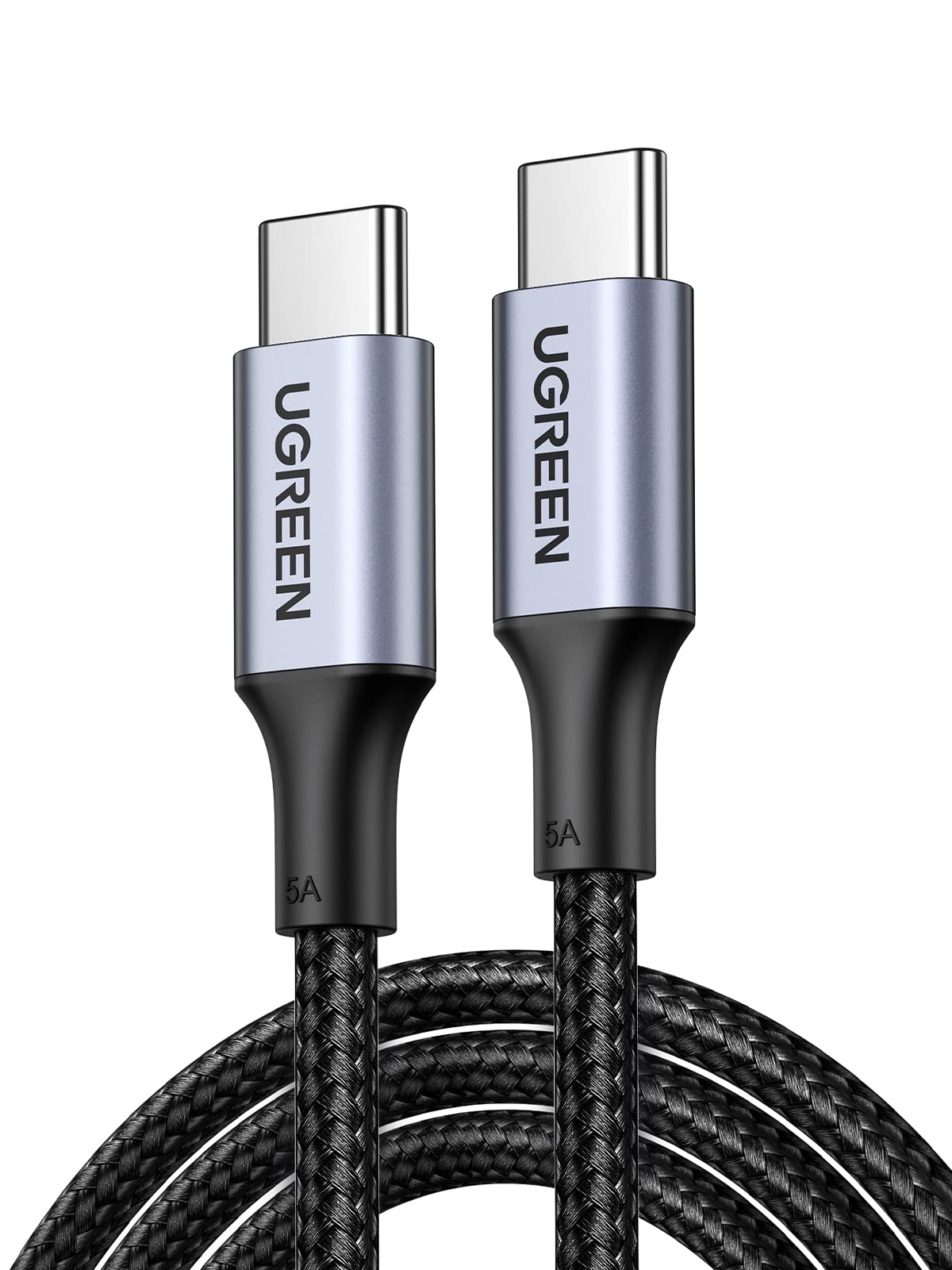 UGREEN 100W USB C to USB C Cable 6ft, PD Fast Charging Cord for iPhone 16/15, Samsung Galaxy S25/S24 Ultra, MacBook Pro/Air, iPad Mini 7, Dell XPS, PS5 Controller - Perfect for Home, Office & Travel Charging